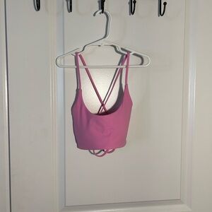 Crop Shop Boutique pink strappy sports bra